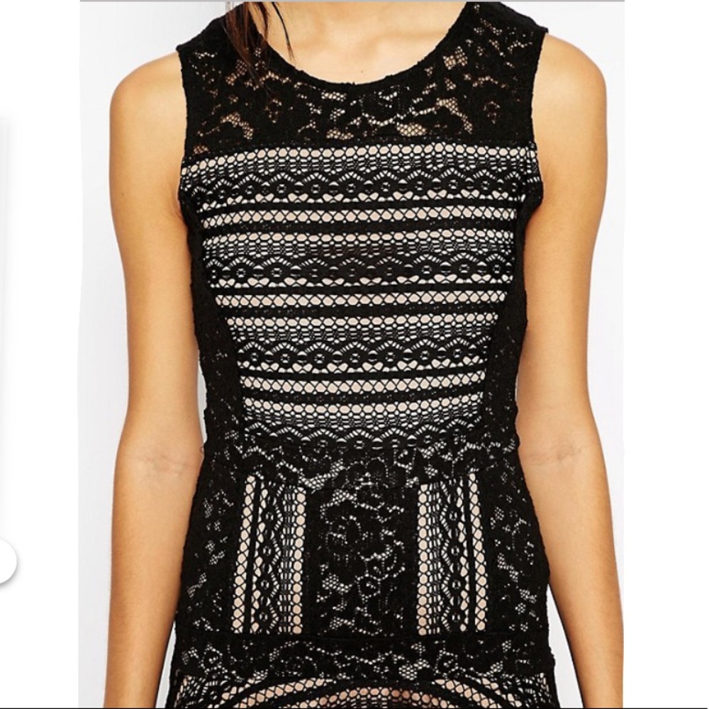 BCBGMAXAZRIA Jalina Dress in Black Lace - Small - Picture 3 of 10
